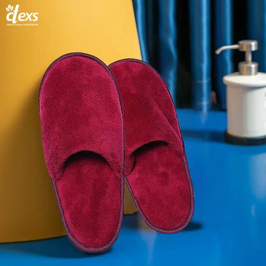 Fluffy Bedroom Slippers | Red
