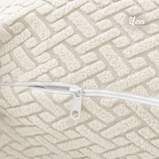 Stripe Jacquard Cushion Covers - Off White