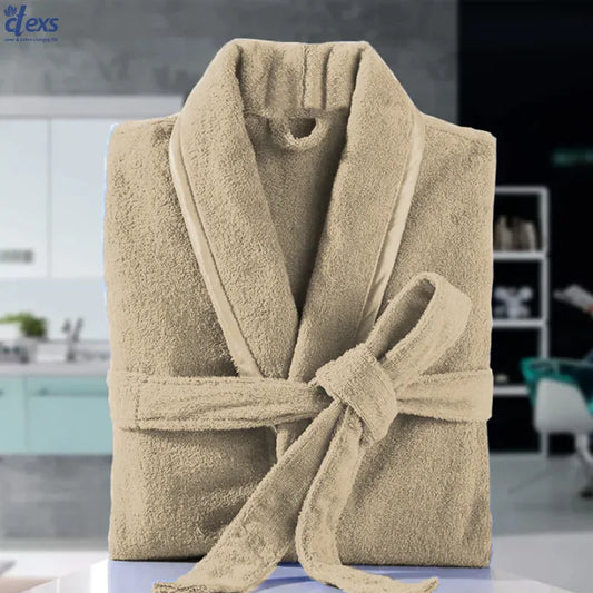 Unisex Fluffy Bathrobe - Beigh - Ctexs