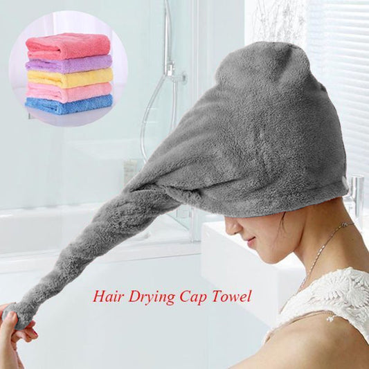 Hair Drying Turban Towel - TURBIE CAP - Grey