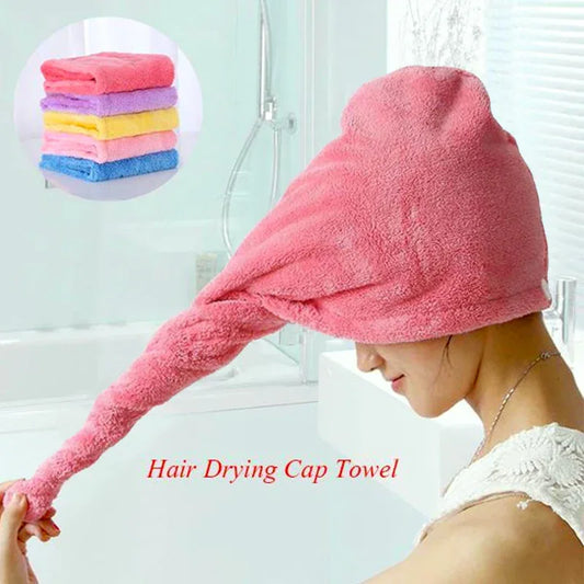 Hair Drying Turban Towel - TURBIE CAP - Pink