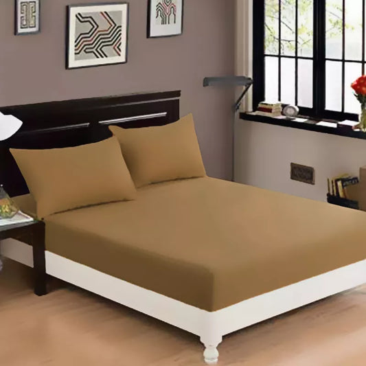 Premium Cotton Jersey Fitted Sheet – Stretchable & Washable Bed Sheet – CTEXS.pk