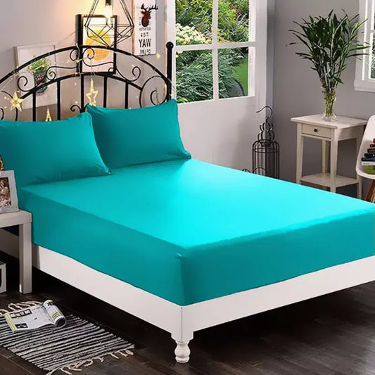 Premium Cotton Jersey Fitted Sheet – Stretchable & Washable Bed Sheet – CTEXS.pk