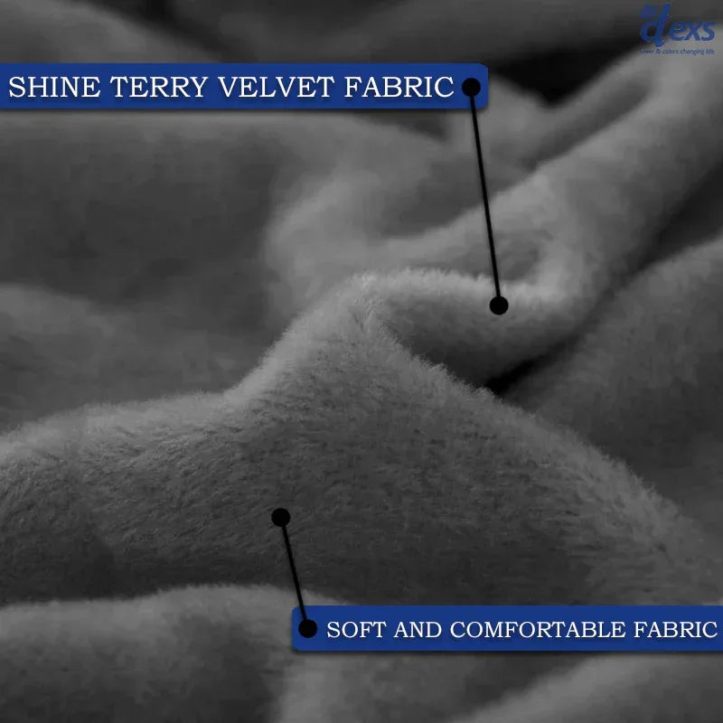 L-Shape Terry Stretchable Sofa Covers | Grey - Ctexs