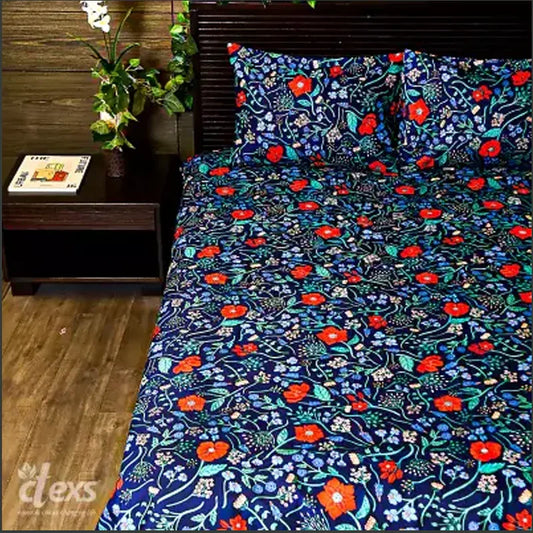 Torqoise Boda Bed Sheet Set - Double Bed King Size - Ctexs