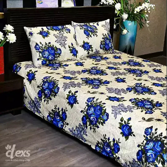 Xeon Flower Bed Sheet Set - Double Bed King Size - Ctexs