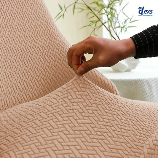 Stripe Jacquard Turkish Chair Cover - Beigh - Ctexs