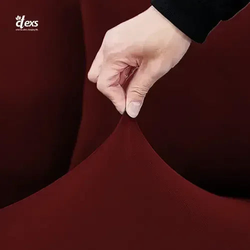 Lycra Jersey Fabric Sofa Cover - Mehroon - Ctexs