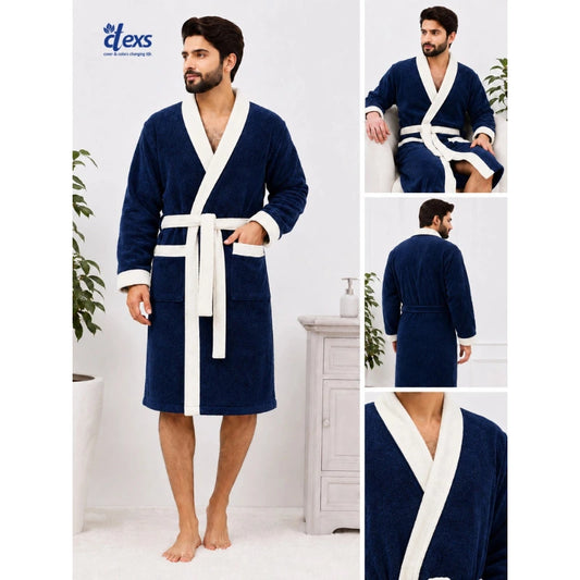 Ctexs Stripe Blue Colour SPA Bathrobe (Unisex)