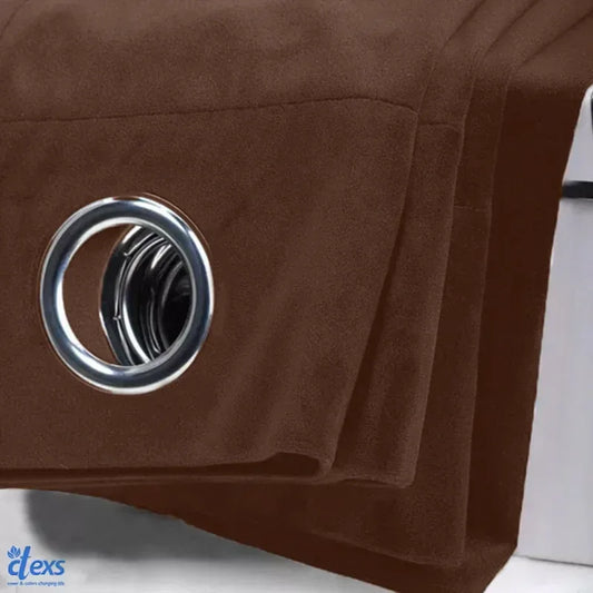 Premium Velvet Curtains | Brown - Ctexs