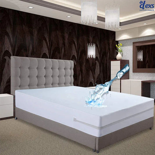 Waterproof Zipper Mattress Protector Cover - White - Ctexs