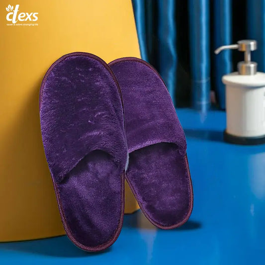 Fluffy Bedroom Slippers | Purple