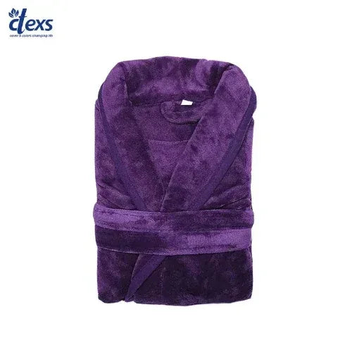 Bathrobe with Slippers Combo (Purple)