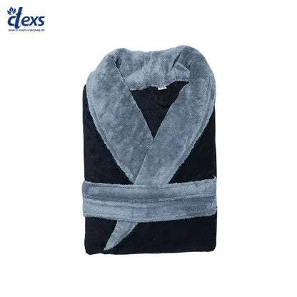 Bathrobe with Slippers Combo (Black)