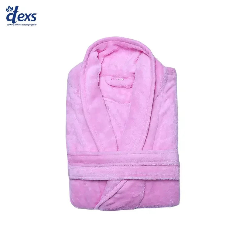 Bathrobe with Slippers Combo (Pink)