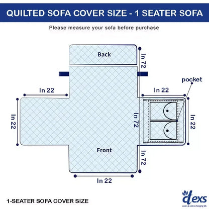 Waterproof Quilted Sofa Cover With Pocket | Camel - Ctexs