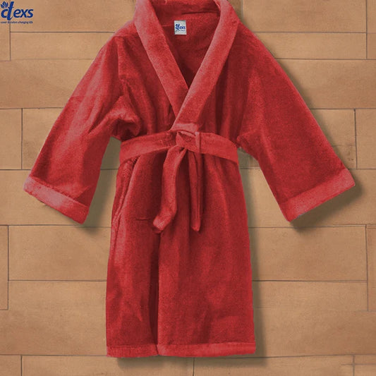 Fluffy Kids Bathrobe - Red