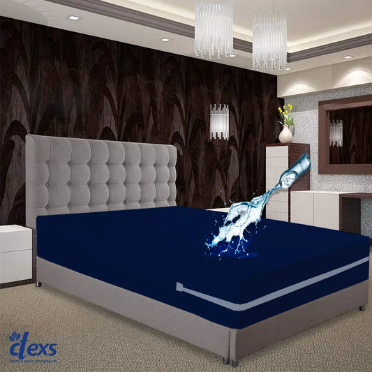 Waterproof Zipper Mattress Protector Cover - Navy Blue - Ctexs