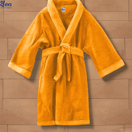 Fluffy Kids Bathrobe - Orange