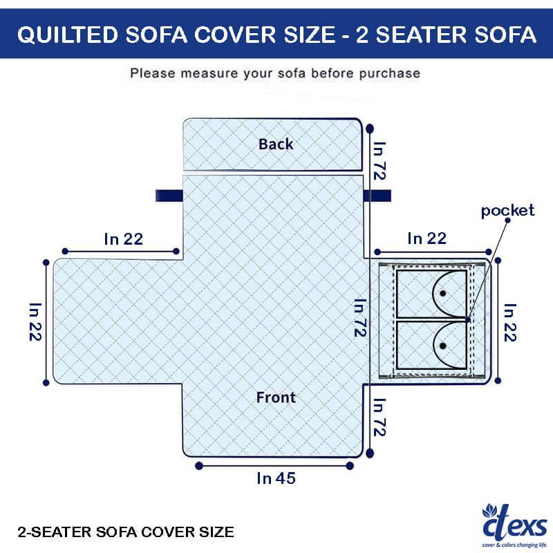Quilted Sofa Cover With Pocket | Beigh - Ctexs
