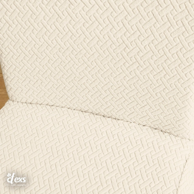 Stripe Jacquard Dining Chair Cover - Off White