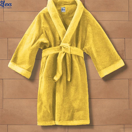 Fluffy Kids Bathrobe - Yellow