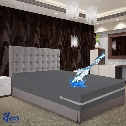 Waterproof Zipper Mattress Protector Cover - Grey - Ctexs