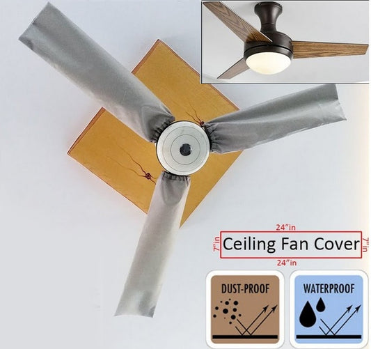 Ceiling Fan Blades Cover - Silver Parachute