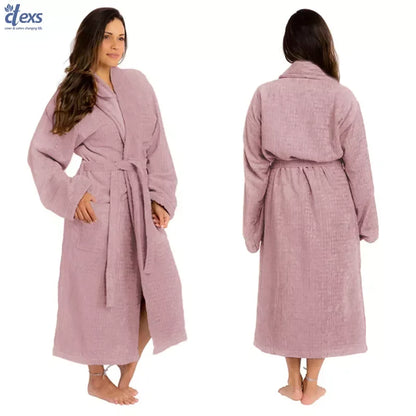Unisex Fluffy Bathrobe - Baby Pink - Ctexs