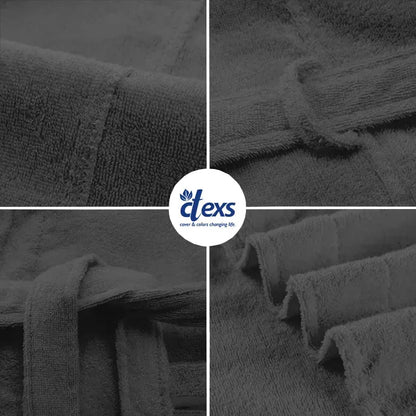 Unisex Fluffy Bathrobe - Black - Ctexs