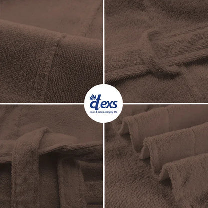 Unisex Fluffy Bathrobe - Dark Brown - Ctexs