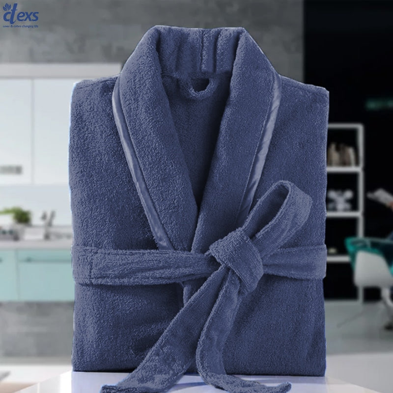 Fluffy Bathrobe - Navy Blue