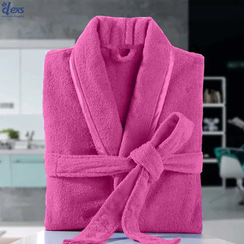 Unisex Fluffy Bathrobe - Dark Pink - Ctexs