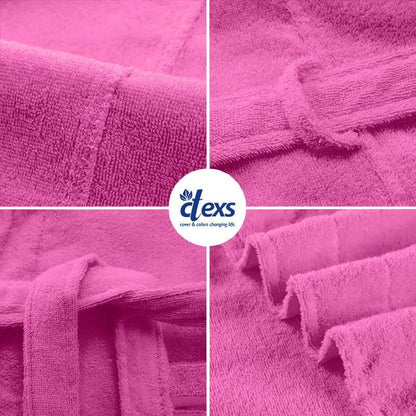 Unisex Fluffy Bathrobe - Dark Pink - Ctexs
