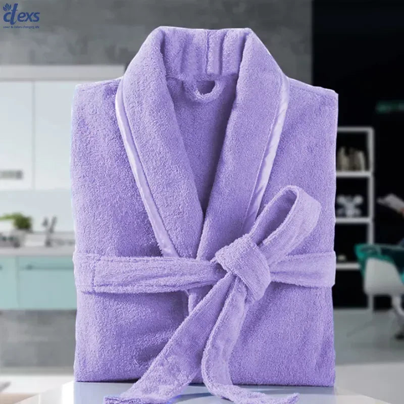 Unisex Fluffy Bathrobe - Purple - Ctexs