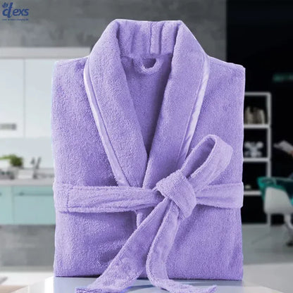 Unisex Fluffy Bathrobe - Purple - Ctexs