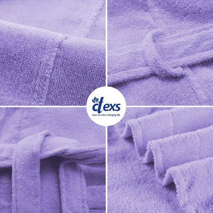 Unisex Fluffy Bathrobe - Purple - Ctexs