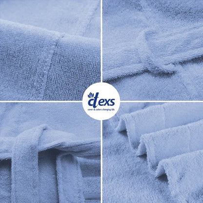 Unisex Fluffy Bathrobe - Sky Blue - Ctexs