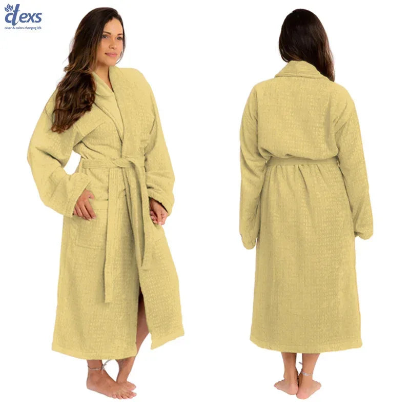 Unisex Fluffy Bathrobe - Vanilla - Ctexs