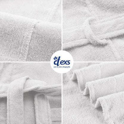 Unisex Fluffy Bathrobe - White - Ctexs