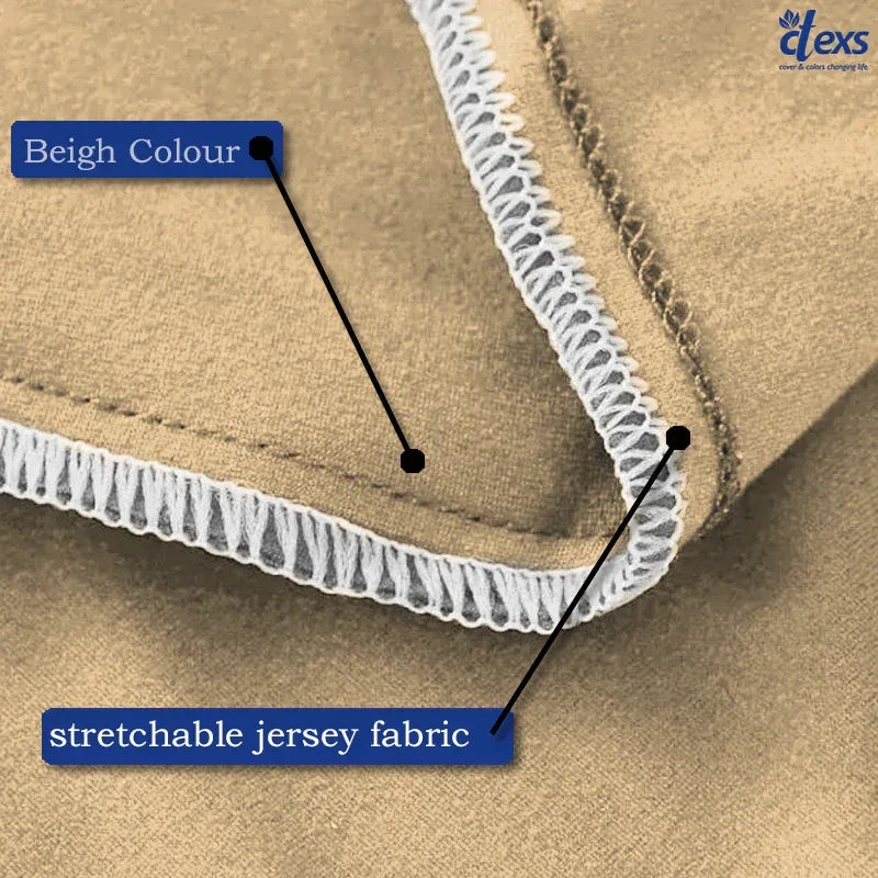 Jersey Sofa Cover - Beigh