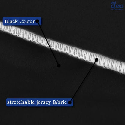L Shape Jersey Sofa Cover - Black