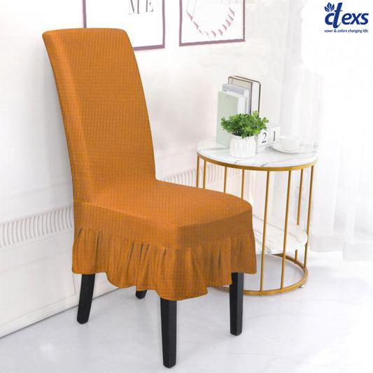 Decorative Frill Chair Cover Camel