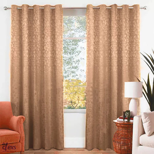 Premium Jacquard Curtain Golden