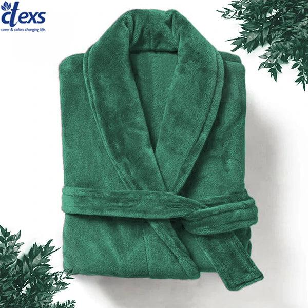 Velour Bathrobe - Green - Ctexs