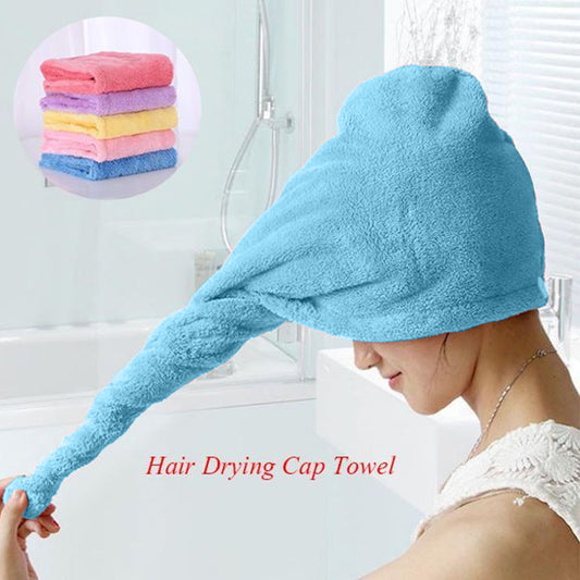 Hair Drying Turban Towel - TURBIE CAP - Blue