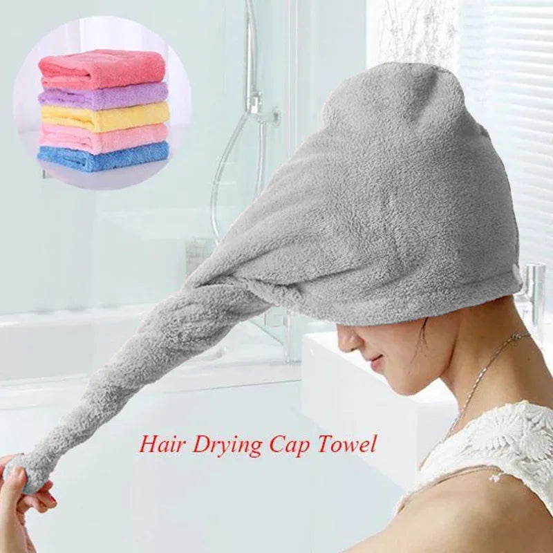 Hair Drying Turban Towel - TURBIE CAP - Light Grey