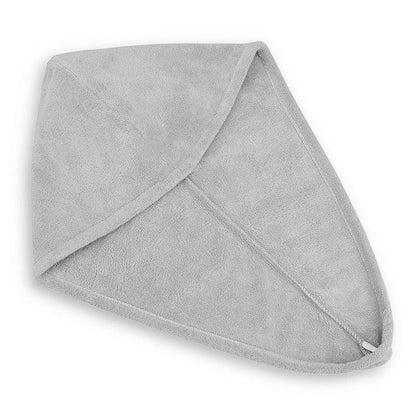 Hair Drying Turban Towel - TURBIE CAP - Light Grey