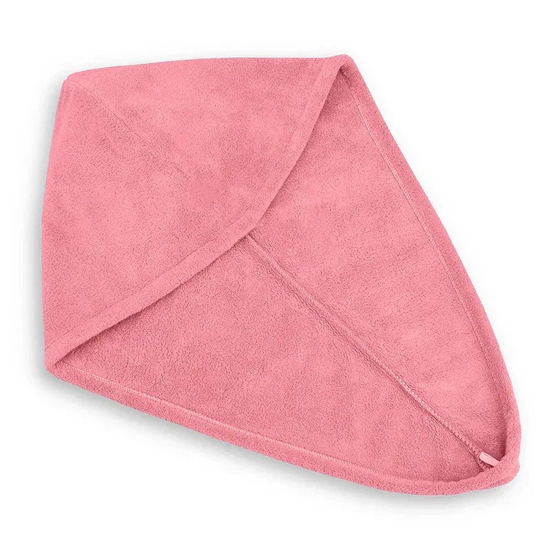 Hair Drying Turban Towel - TURBIE CAP - Pink