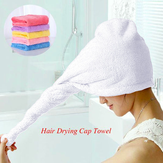 Hair Drying Turban Towel - TURBIE CAP - White